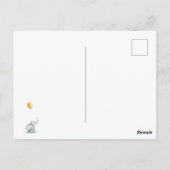 Carte Postale Joyeux Anniversaire. bébé éléphant avec des ballon (Dos)