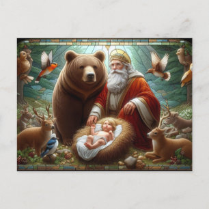 Carte Postale Joyeux anniversaire bébé Jésus