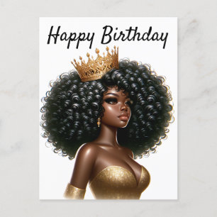 Carte Postale Joyeux Anniversaire belle Sista Black Girl Magic C
