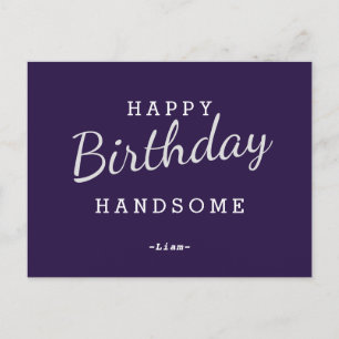 Carte Postale Joyeux Anniversaire belle violet Anniversaire Cart