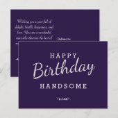 Carte Postale Joyeux Anniversaire belle violet Anniversaire Cart (Devant / Derrière)
