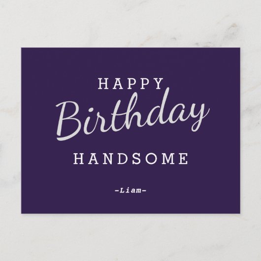 Carte Postale Joyeux Anniversaire belle violet Anniversaire Cart (Devant)