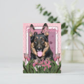 Carte Postale Joyeux anniversaire - berger allemand - Kuno (Debout devant)