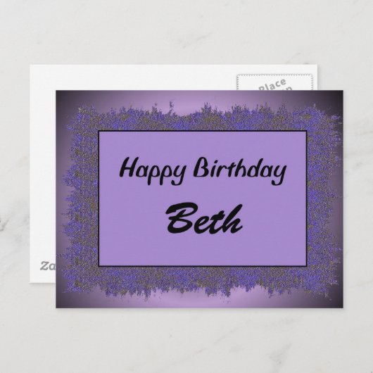 Carte Postale Joyeux Anniversaire Beth (Devant / Derrière)