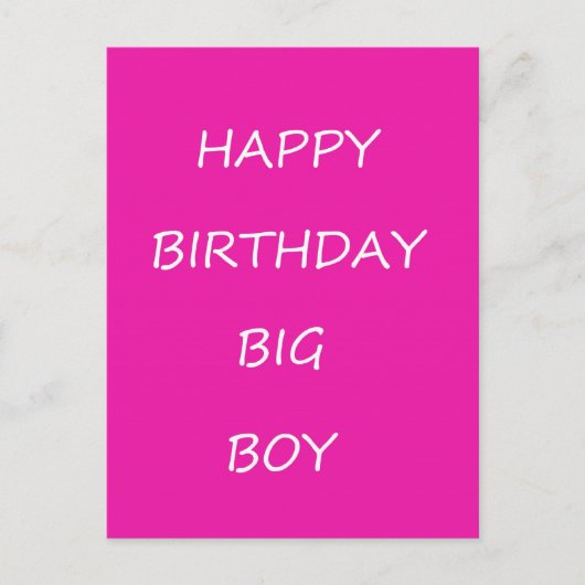 Carte Postale Joyeux anniversaire Big Boy (Devant)