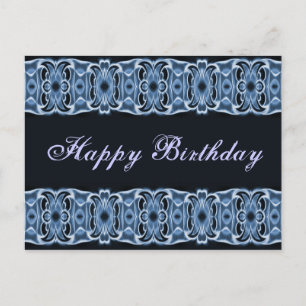 Carte Postale Joyeux anniversaire bleu noir