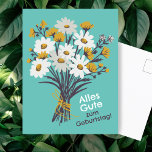 Carte Postale Joyeux anniversaire, bouquet de fleurs d'oies<br><div class="desc">Adaptez cette carte avec votre propre texte sur les deux faces ! Vous pouvez cliquer sur "personnalisation" pour traiter le texte qui est également disponible dans plusieurs langues. Carreau pour plus ou dis-moi si tu veux quelque chose de familier !</div>