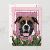 Carte Postale Joyeux anniversaire - Boxer - Vindy (Devant / Derrière)