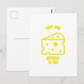 Carte Postale Joyeux anniversaire brie blagues de fromage drôles (Devant / Derrière)