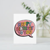 Carte Postale Joyeux Anniversaire Bulle (Debout devant)