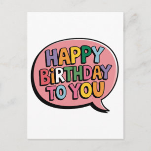 Carte Postale Joyeux Anniversaire Bulle