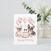 Carte Postale Joyeux Anniversaire Cake d'anniversaire pour Boule (Debout devant)