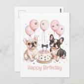 Carte Postale Joyeux Anniversaire Cake d'anniversaire pour Boule (Devant / Derrière)