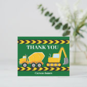 Carte Postale Joyeux anniversaire camion de construction Garçons (Debout devant)