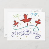 Carte Postale Joyeux anniversaire Canada (Devant / Derrière)