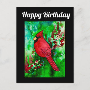 Carte Postale Joyeux Anniversaire Cardinal du Nord Beau