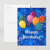 Carte Postale "Joyeux Anniversaire," Célébration,  (Devant / Derrière)