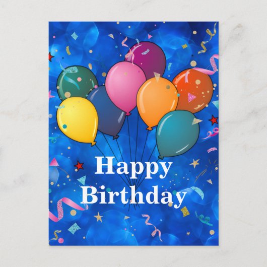 Carte Postale "Joyeux Anniversaire," Célébration,  (Devant)
