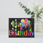 Carte Postale Joyeux anniversaire célébration (Debout devant)