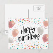 Carte Postale Joyeux anniversaire célébration (Devant / Derrière)