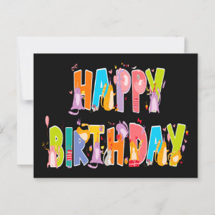 Carte Postale Joyeux Anniversaire Célébration d'anniversaire pou