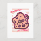 Carte Postale Joyeux anniversaire, célébrons la biologie, jeu de (Devant)