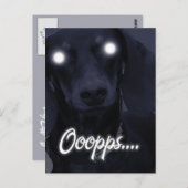 Carte Postale Joyeux Anniversaire - Chandelles à tiques - Dachsh (Devant / Derrière)