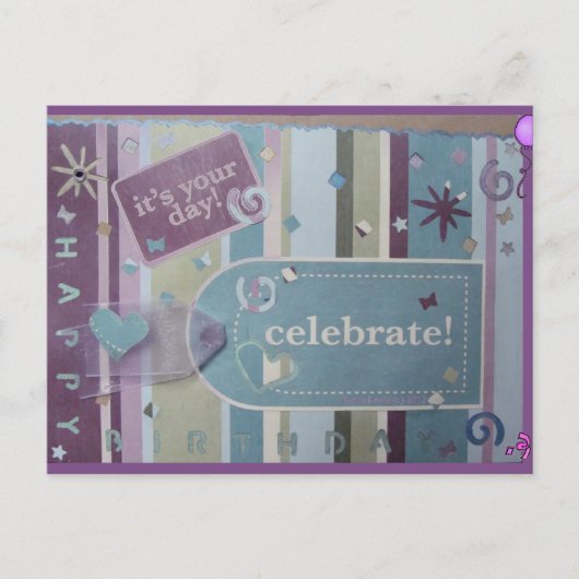Carte postale Joyeux Anniversaire | Chanson de Blu (Devant)