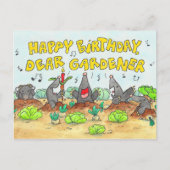 Carte Postale Joyeux Anniversaire, Cher Jardinier (Devant)