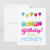 Carte Postale Joyeux Anniversaire Chéri(e) (Devant / Derrière)