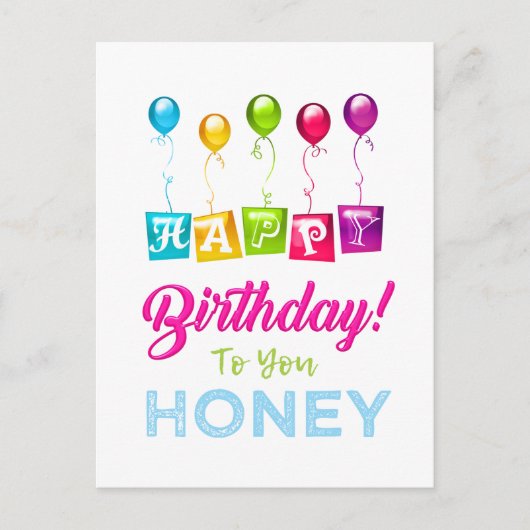 Carte Postale Joyeux Anniversaire Chéri(e) (Devant)