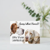 Carte Postale Joyeux anniversaire chien (Debout devant)