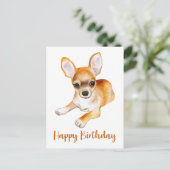 Carte Postale Joyeux Anniversaire Chihuahua Chien Chiot Chien Aq (Debout devant)