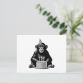 Carte Postale Joyeux Anniversaire Chimpanzé (Debout devant)