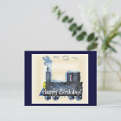 Carte Postale Joyeux anniversaire Choo Choo (Debout devant)