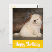 Carte Postale Joyeux Anniversaire Chow Chow Chien Chien Chien Ja (Devant / Derrière)