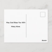 Carte Postale Joyeux Anniversaire Chrétien Love Never Fails (Dos)