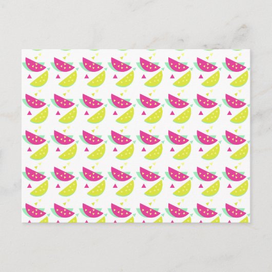 Carte Postale Joyeux Anniversaire Citronnade Pastèque (Devant)
