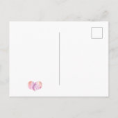 Carte Postale Joyeux Anniversaire ! Cœur d'agate violet élégant (Dos)