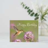 Carte Postale Joyeux Anniversaire Colibri (Debout devant)