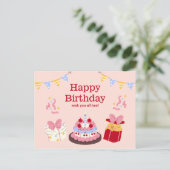 Carte Postale Joyeux Anniversaire Coloré  (Debout devant)