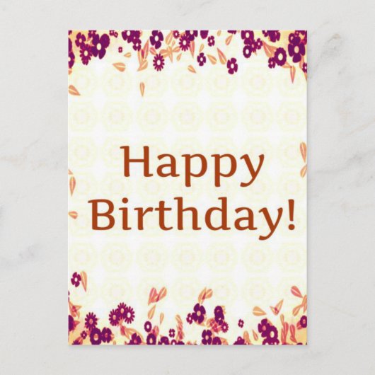 Carte Postale Joyeux anniversaire coloré (Devant)