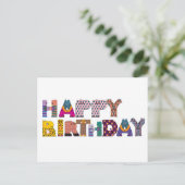 Carte Postale Joyeux Anniversaire Coloré Drôle (Debout devant)