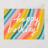 Carte Postale JOYEUX ANNIVERSAIRE Colorful Cool et amusant Rainb (Devant)