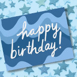Carte Postale JOYEUX ANNIVERSAIRE Colorful Cool & Fun Wavy Strip<br><div class="desc">Découvrez cet art sucré et coloré,  fait à la main par moi pour vous ! N'hésitez pas à ajouter votre propre texte ou à modifier les couleurs. Visitez mon magasin pour plus de détails !</div>