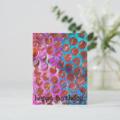 Carte Postale Joyeux Anniversaire Copper Points Abstraits (Debout devant)
