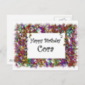Carte Postale Joyeux Anniversaire Cora (Devant / Derrière)
