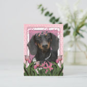 Carte Postale Joyeux anniversaire - Dachshund - Winston (Debout devant)