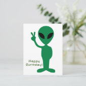 Carte Postale Joyeux Anniversaire d'Alien Pacifique (Debout devant)