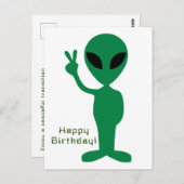 Carte Postale Joyeux Anniversaire d'Alien Pacifique (Devant / Derrière)